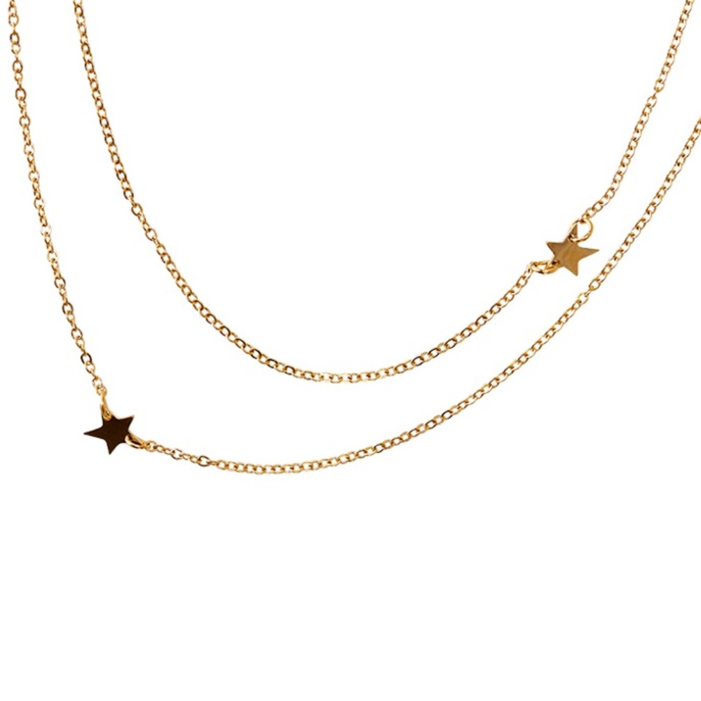 Star gold necklace